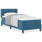 Lit Box Spring vidaXL avec Matelas Bleu Foncé 80x200 cm Velours