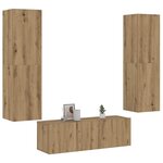 vidaXL Meubles TV muraux 3 Pièces chêne artisanal bois d'ingénierie