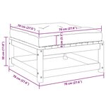 vidaXL Repose-pieds de jardin avec coussins lot de 2 Blanc Bois de pin