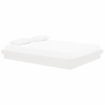 vidaXL Cadre de lit sans matelas blanc bois de pin massif