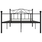 vidaXL Cadre de lit sans matelas noir métal 120x200 cm