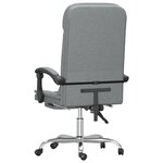 vidaXL Fauteuil de massage inclinable de bureau Gris clair Tissu
