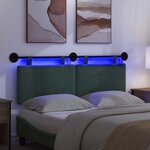 vidaXL Tête de lit suspendue Vert Jungle Tissu en velours côtelé