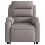 vidaXL Fauteuil inclinable de massage électrique Taupe Tissu