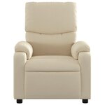 vidaXL Fauteuil inclinable de massage électrique crème tissu