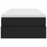 vidaXL Lit avec rangement et matelas Noir 90 x 190 cm Polyester