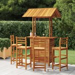 vidaXL Ensemble de bar de jardin 5 Pièces Bois d'acacia solide