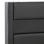 vidaXL Cadre de lit avec LED Anthracite Similicuir 180x200 cm
