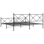 vidaXL Cadre de lit métal sans matelas avec pied de lit noir 193x203cm