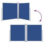 vidaXL Auvent latéral rétractable Bleu 160 x 600 cm