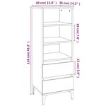 vidaXL Buffet haut Chêne sonoma 40x36x110 cm Bois d'ingénierie
