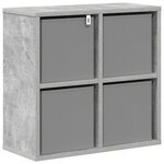 vidaXL Buffet Gris béton 49 5 x 22 x 47 cm