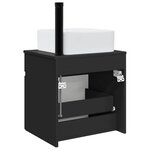 vidaXL Meuble de lavabo mural Noir 49 x 41 x 63 cm Bois d'ingénierie