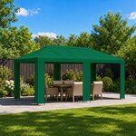 vidaXL Abri de jardin 6 x 3 m Vert Polyester et Acier 190 gsm