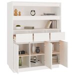 vidaXL Buffet haut Blanc 89x40x116 5 cm Bois massif de pin