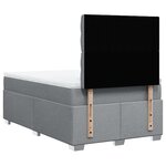 vidaXL Sommier à lattes de lit avec matelas Gris clair 120x200cm Tissu