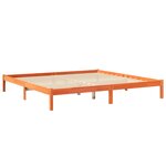 vidaXL Lit bibliothèque sans matelas cire marron 180x200 cm pin massif