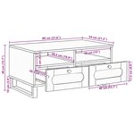 vidaXL Table basse avec tiroir Chêne artisanal 80 x 54 x 40 cm
