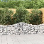 vidaXL Paniers à gabions arqués 7 Pièces 200x30x60/80 cm Fer galvanisé