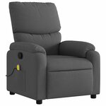 vidaXL Fauteuil de massage inclinable Gris foncé Tissu