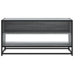 vidaXL Meuble TV sonoma gris 91x40x46 cm bois d'ingénierie et métal