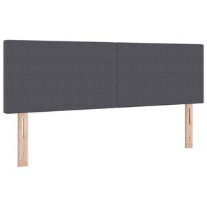 vidaXL Tête de lit LED avec tête de lit Gris foncé 144 cm Polyester