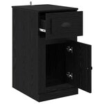 vidaXL Meuble d'appoint Chêne noir 40 x 50 x 75 cm Bois d'ingénierie
