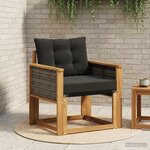 vidaXL Sofa de milieu extérieur Bois d'Acacia Massif Naturel