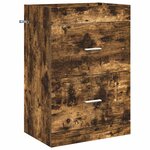 vidaXL Meuble sous lavabo de salle de bain Chêne fumé