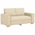 vidaXL Ensemble de Canapés 3 Pièces Crème 220 x 78 x 84 cm tissu