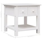 vidaXL Table d'appoint Blanc 40x40x40 cm Bois de Paulownia