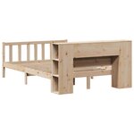 vidaXL Lit bibliothèque sans matelas 150x200 cm bois massif de pin
