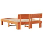 vidaXL Cadre de lit Marron cire 160 x 200 cm Bois massif en pin