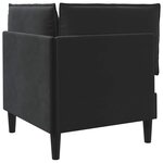 vidaXL Sofa avec rangement Noir Velours