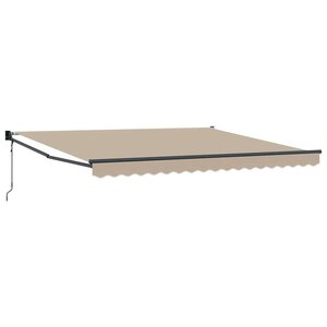 vidaXL Auvent rétractable Beige 400 × 300 cm Polyester et métal