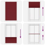 vidaXL Store plissé rouge bordeaux 120x200 cm largeur du tissu 119 4cm
