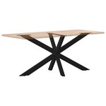 vidaXL Pied de table à manger en forme d'araignée noir 150 x 78 x (72-73) cm en acier