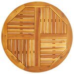 vidaXL Dessus de table Ø80x2 2 cm rond bois massif d'acacia