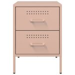 vidaXL Table de chevet rose 36x39x50 5 cm acier
