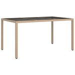 vidaXL Ensemble à manger de jardin avec coussins 5Pièces Beige poly rotin
