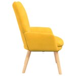 Fauteuil Relaxant vidaXL Jaune Clair en Velours Côtelé