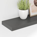 vidaXL Étagère murale flottante 4 Pièces Gris brillant 90x23 5x3 8 cm MDF