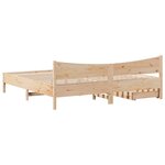 vidaXL Cadre de lit avec tiroirs 200x200 cm bois massif de pin