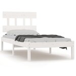 vidaXL Cadre de lit Blanc Bois massif 90x200 cm