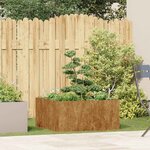 vidaXL Jardinière rouillé 80x80x40 cm acier inoxydable