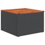 vidaXL Salon de jardin 9 Pièces avec coussins noir résine tressée