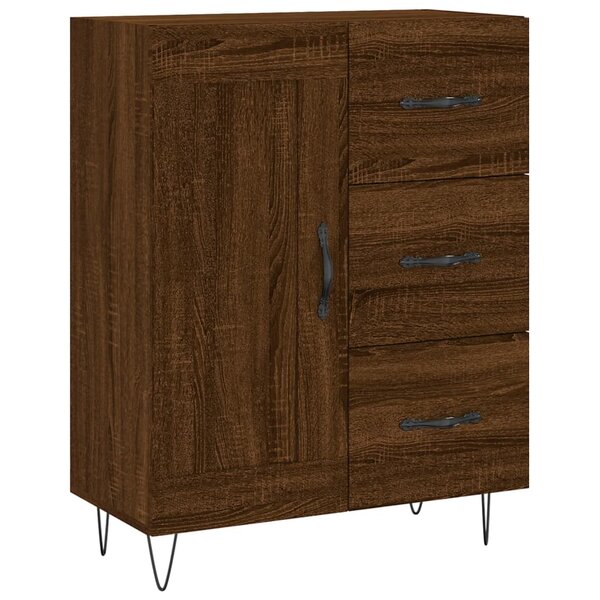 vidaXL Buffet chêne marron 69 5x34x90 cm bois d'ingénierie