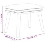 vidaXL Repose-pied Blanc crème 45x29 5x35 cm Velours