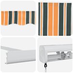 vidaXL Auvent Rétractable Multicolore 350 x 250 cm Tissu et Métal
