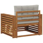 vidaXL Canapé d’extérieur Bois d'acacia massif et polyester